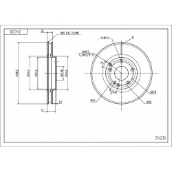 FÉKTÁRCSA ELÖL DB CLK 320,C208 97- 05098063AA