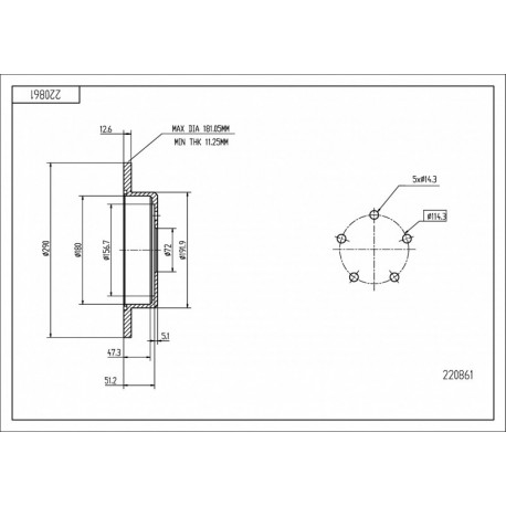 HÁTSÓ FÉKTÁRCSA VOYAGER III 04721023