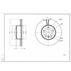 ELSŐ FÉKTÁRCSA BMW X1 09- 34116774875