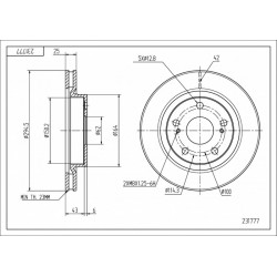 ELSŐ FÉKTÁRCSA GRAND VITARA 1.9DDIS 06- 55211-65J00