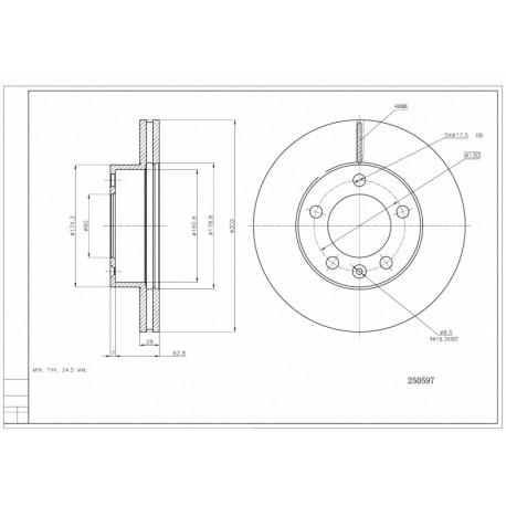 ELSŐ FÉKTÁRCSA MOVANO 2.3D 10- MAL/KPL 40206-00Q0G