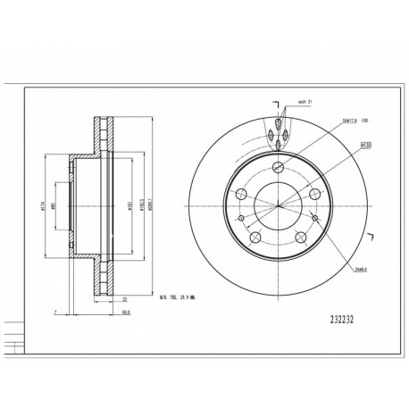 ELSŐ FÉKTÁRCSA JUMPER 06- 424937