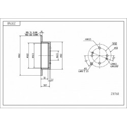 HÁTSÓ FÉKTÁRCSA RIO 1.5CRDI 05-- 58411-1C800