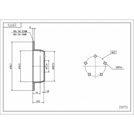 HÁTSÓ FÉKTÁRCSA GRAND CHEROKEE 99-04 52098666