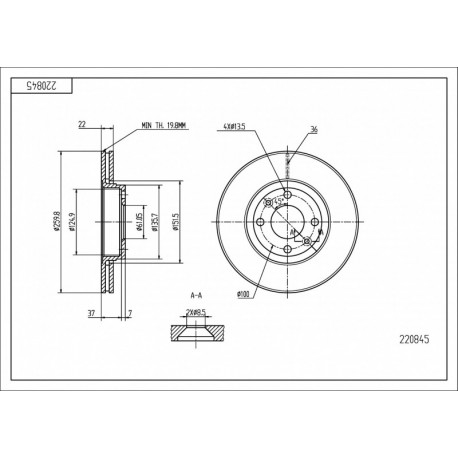 ELSŐ FÉKTÁRCSA MICRA 1.2-1.5 03- 40206-AX600