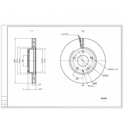 ELSŐ FÉKTÁRCSA MAZDA 3 1.5-1.6 13- B45A-33-251A