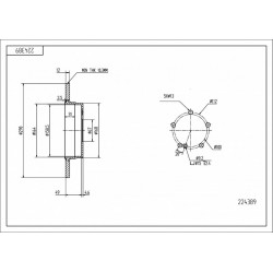 HÁTSÓ FÉKTÁRCSA DB S210 96- 2104230512