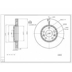 ELSŐ FÉKTÁRCSA LAGUNA III 08- 402060002R