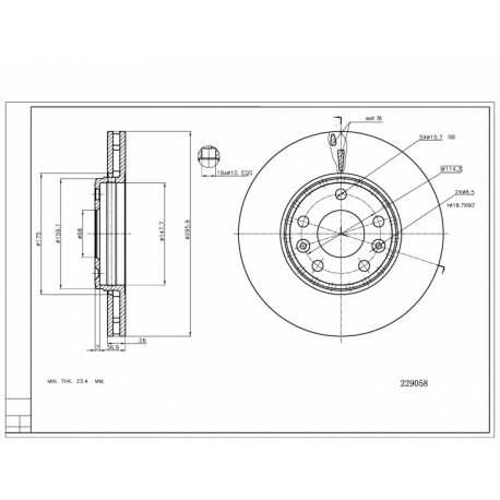 ELSŐ FÉKTÁRCSA LAGUNA III 08- 402060002R