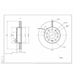 ELSŐ FÉKTÁRCSA OCTAVIA,A3 1.4TFSI 12- 5Q0615301A