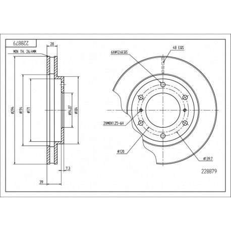 ELSŐ FÉKTÁRCSA L200 05- 4615A002T