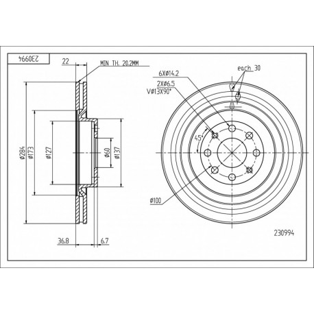 ELSŐ FÉKTÁRCSA GRANDE PUNTO 1.9 MJT 05-PR 0000071772815