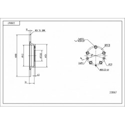HÁTSÓ FÉKTÁRCSA MAZDA 6 02- 5DA033251