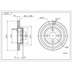 ELSŐ FÉKTÁRCSA AUDI 80 92-96,KABRIÓ 97- 8A0615301A