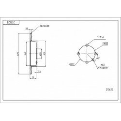 HÁTSÓ FÉKTÁRCSA ASTRA 1.2 /ABS/ 98- 569108