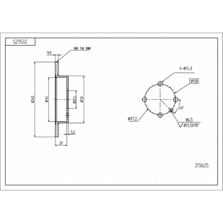 HÁTSÓ FÉKTÁRCSA ASTRA 1.2 /ABS/ 98- 569108