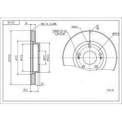 ELSŐ FÉKTÁRCSA SPORTAGE 2.0 CRDI 04- 3503011U1510