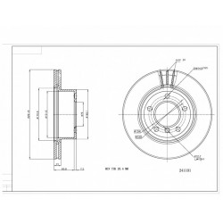 ELSŐ FÉKTÁRCSA BMW E90/E91 05- /MAL/KPL 34116764641