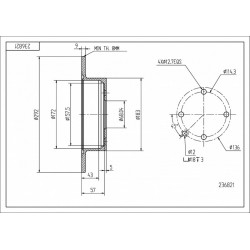 HÁTSÓ FÉKTÁRCSA TIIDA 1.5DT 07- 43206EM10A