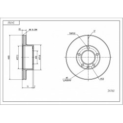 ELSŐ FÉKTÁRCSA MOVANO 2.5D,TD 99-/MAL/KPL 40206-00QAD