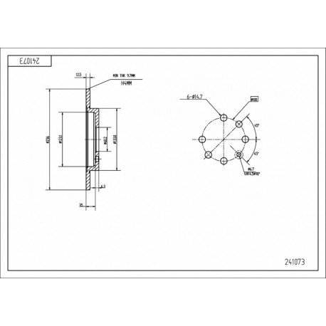 ELSŐ FÉKTÁRCSA KADETT 1.6-1.6D /MAL/KPL 569030