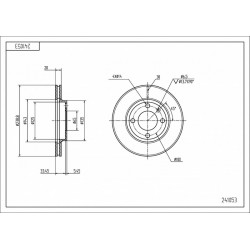 ELSŐ FÉKTÁRCSA CITYGOLF 1.4 01-09/MAL/KPL 321615301A