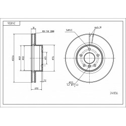 ELSŐ FÉKTÁRCSA BMW 530I (E60) 03-/MAL/KPL 34116753221