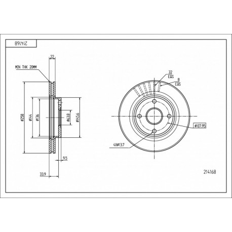 ELSŐ FÉKTÁRCSA FÓKUSZ 98- 1148202