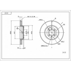 ELSŐ FÉKTÁRCSA VOLVO S40 98- /MAL/KPL 30818027