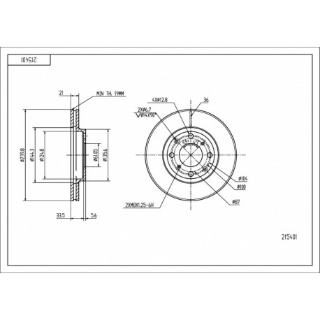 ELSŐ FÉKTÁRCSA HONDA LOGO 1.3 99-02 45251-S50-G00