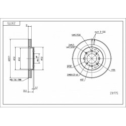 ELSŐ FÉKTÁRCSA JAZZ 1.2I,1.4I -08 45251-SAA-G50