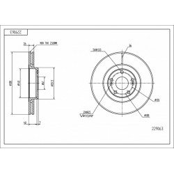 ELSŐ FÉKTÁRCSA LAGUNA 2.0 16V 01-/MAL/KPL 7701206614