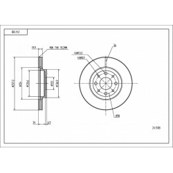 ELSŐ FÉKTÁRCSA PUNTO 1.4T 93- /MAL/KPL 0000007645056
