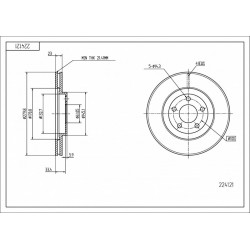 ELSŐ FÉKTÁRCSA PT CRUISER 1.6-2.4 00- 04509994AD