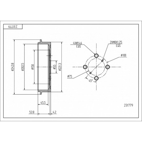 FÉKDOB /T/ YARIS 1.0I 05- 42431-0D030