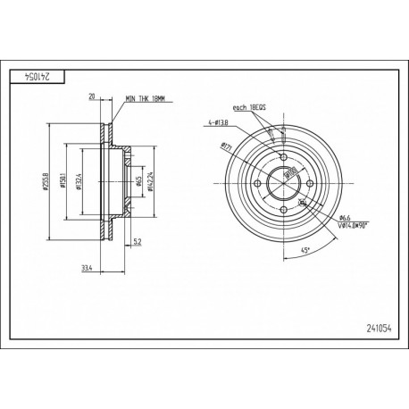 ELSŐ FÉKTÁRCSA GOLF 1.6 92-97 /MAL/KPL 321615301D