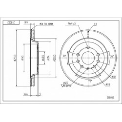 HÁTSÓ FÉKTÁRCSA VECTRA C 02- 12762291