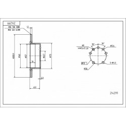 HÁTSÓ FÉKTÁRCSA OMEGA 94- 286/12/10 569121