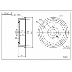 FÉKDOB /T/ASTRA F, G, VECTRA B 24444064