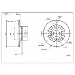 ELSŐ FÉKTÁRCSA MAZDA 6 07- 5DA026251