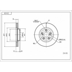 FÉKTÁRCSA ELÖL AVENSIS/WAGON 1.6/1.8 03- 43512-05040