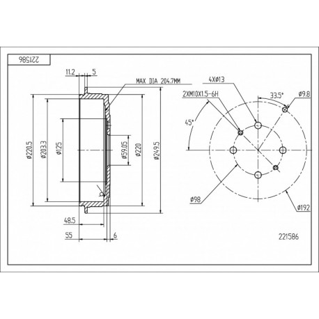 FÉKDOB /T/ BRAVO,MAREA 0000060813016