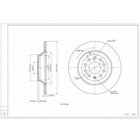HÁTSÓ FÉKTÁRCSA AUDI A6 3.0 05- /MAL/KPL 4F0615601E