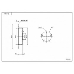HÁTSÓ FÉKTÁRCSA AUDI 100 2.0,2.5 TD 90- 4A0615301A
