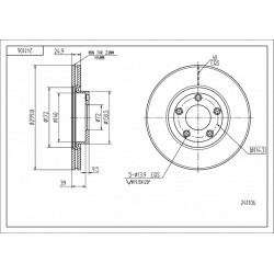 ELSŐ FÉKTÁRCSA MAZDA3 1.8-2.0 03-/MAL/KPL BP6Y3325XD
