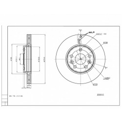 ELSŐ FÉKTÁRCSA KANGOO II 1.5DCI 08- 40206-00Q2G
