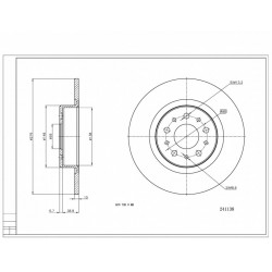 HÁTSÓ FÉKTÁRCSA ALFA ROMEO 156 /MAL/KPL 46469908