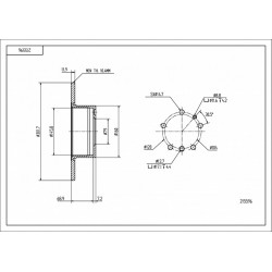 BMW 520I -90 302/12/10.4 ELSŐ FÉKTÁRCSA -90 302/12/10.4 34111158042