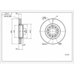 ELSŐ FÉKTÁRCSA VOLVO S60,S80 01- /MAL/KPL 272403