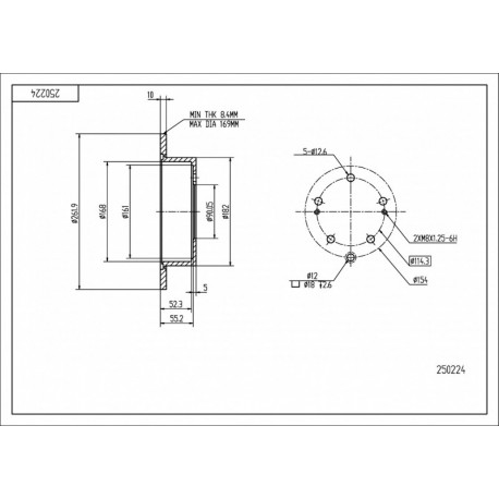 OUTLANDER 2.0I HÁTSÓ FÉKTÁRCSA 03-08 MB895200